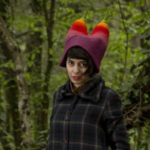 Whimsical hand felted fairy hat originally bought from Poland for $138.20